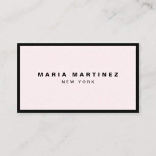 Luxury Minimal Black/Pastel Pink Business Card
