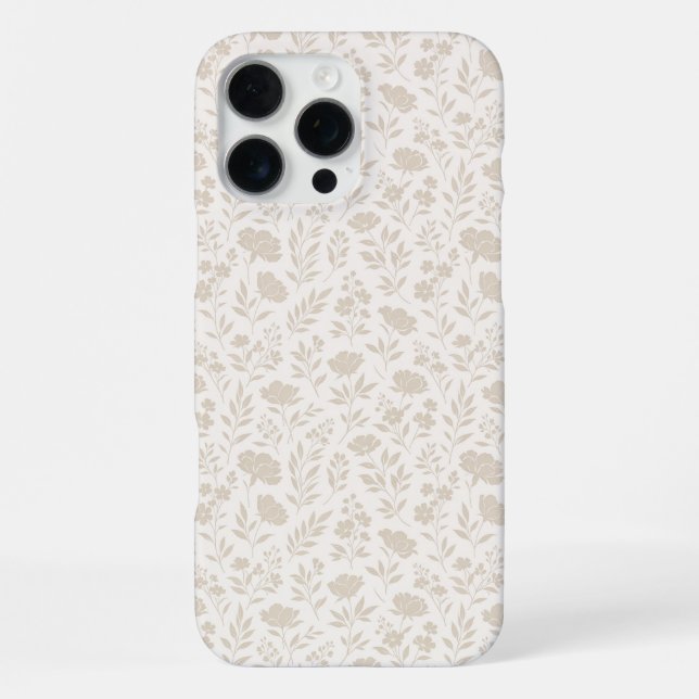 Luxury Minimal Botanical Pattern iPhone Case (Back)