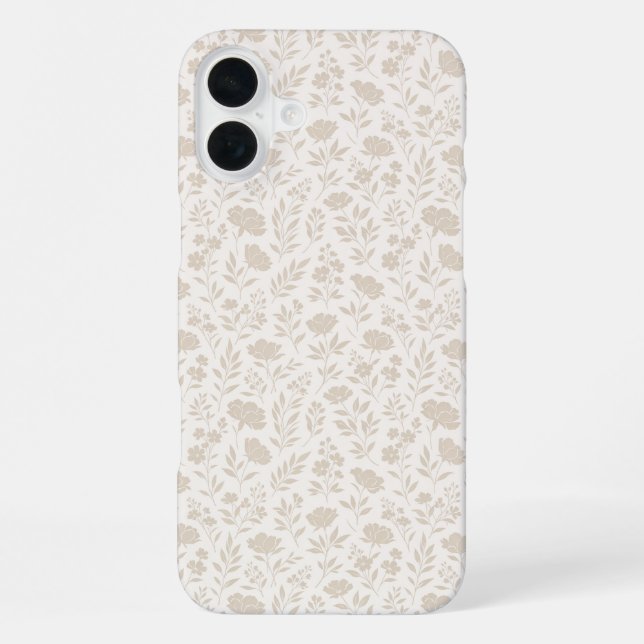 Luxury Minimal Botanical Pattern iPhone Case (Back)