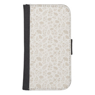 Luxury Minimal Botanical Pattern Galaxy S4 Wallet Case