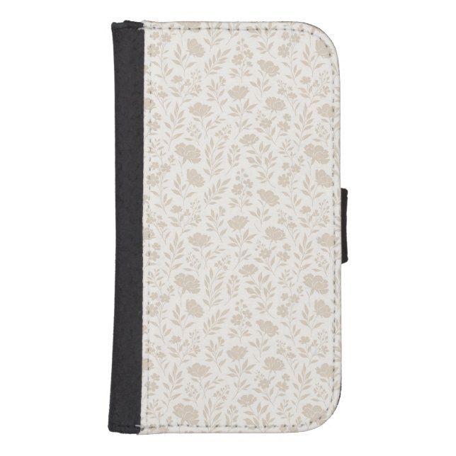 Luxury Minimal Botanical Pattern Samsung Galaxy Wallet Case (Front)