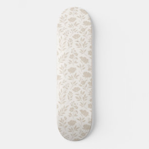 Luxury Minimal Botanical Pattern Skateboard