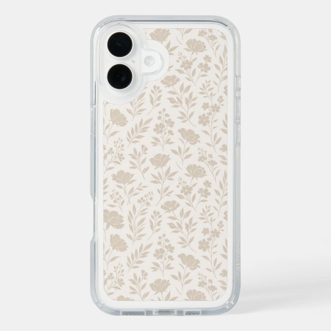Luxury Minimal Botanical Pattern Speck iPhone Case (Front)