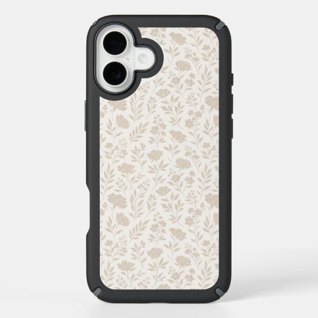 Luxury Minimal Botanical Pattern Speck iPhone Case (Front)