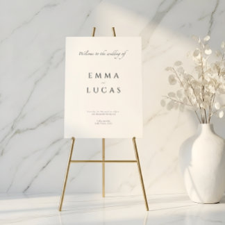 Luxury Minimal | Elegant Black & White Editorial Foam Board