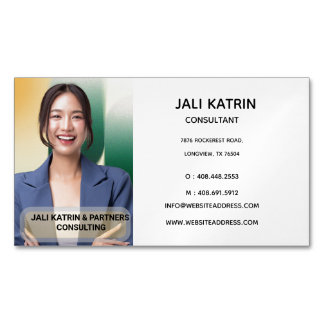 Luxury minimal modern professional photo business card magnet
