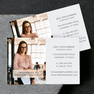 Luxury Minimal Modern Simple Professional Photo Business Card Magnet
