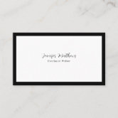 Minimal Luxury Navy Blue Silver Monogram Business Card