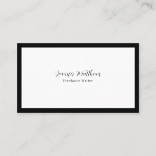 Luxury Minimal Monogram Black Business Card