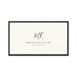 Luxury Minimal Monogram Black Ivory Chic Stylish Business Card Luxury Minimal Monogram Black Ivory Chic Stylish Business Card