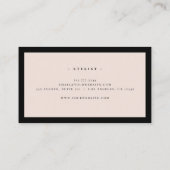 Luxury Minimal Monogram Blush Pink Chic Stylish Business Card (Back)