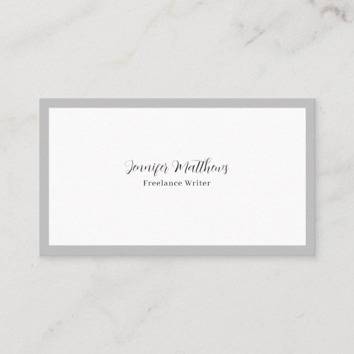 Luxury Minimal Monogram gray  Business Card