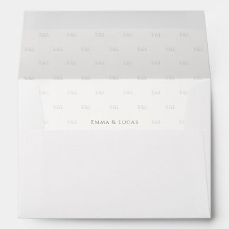 Luxury Minimal Monogram Wedding Envelope