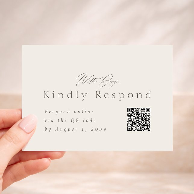 Luxury Minimal QR Code RSVP Card (Creator Uploaded)