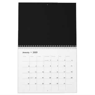 Luxury Minimalist Black Calendar for Modern Spaces