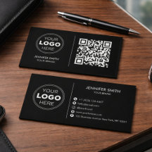 Luxury Minimalist Black QR Executive Branding