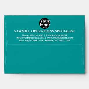 Luxury Minimalist Business Logo Return Address  Envelope