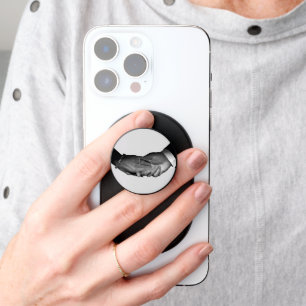 Luxury Minimalist Couple Hands Ring PopSocket