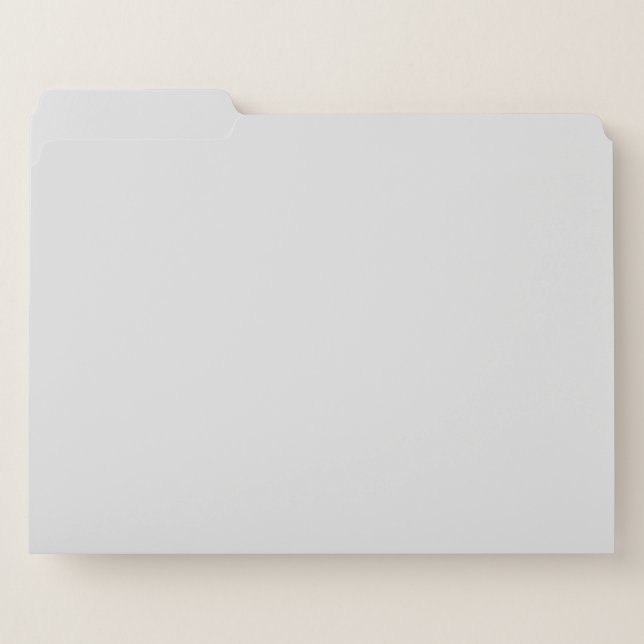 Luxury Minimalist Gray File Folder (Front Left)