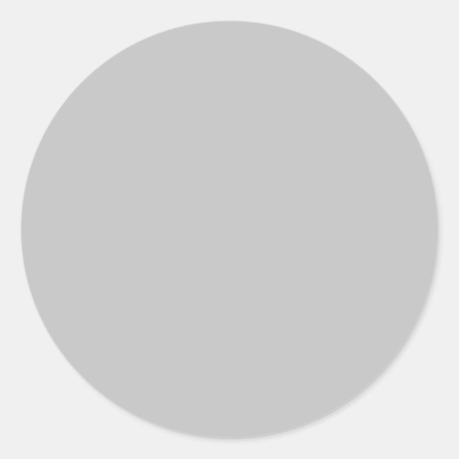 Luxury Minimalist Gray Round Stickers (Front)