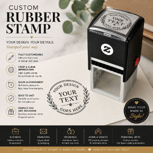 Luxury Minimalist Line Art Rubber Stamp