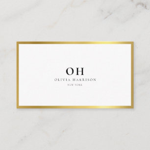 Luxury Minimalist Metallic Gold  Business Card