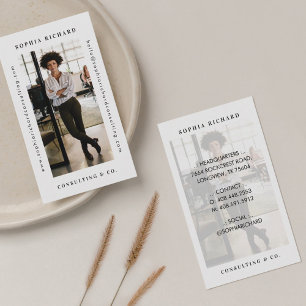 Luxury Minimalist Modern Simple Professional Photo Business Card