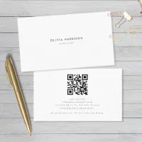 Custom Minimal Luxury Business Card Design With QR Code 