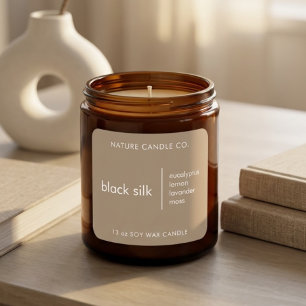 Luxury Minimalist Soy Wax Candle Square Sticker