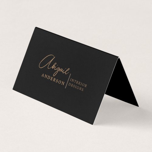 Luxury Modern Black and Gold Brown professional Business Card