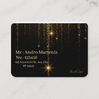 Luxury Modern Black and Gold Professional Business Business Card