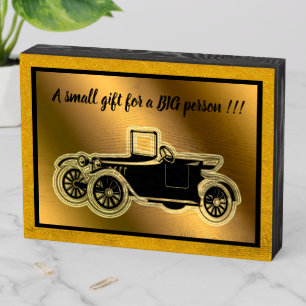 Luxury Modern Black Gold Car Wooden Box Sign