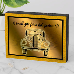 Luxury Modern Black Gold Car Wooden Box Sign