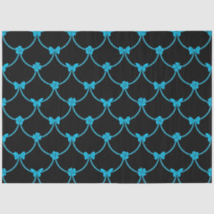 Luxury Modern Blue Natural Floral Butterfly Tissue Paper