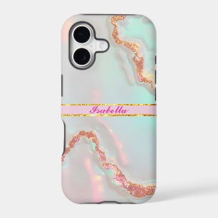 Luxury Modern Blush Pink Soft Mint Gold Collection iPhone 17 Case
