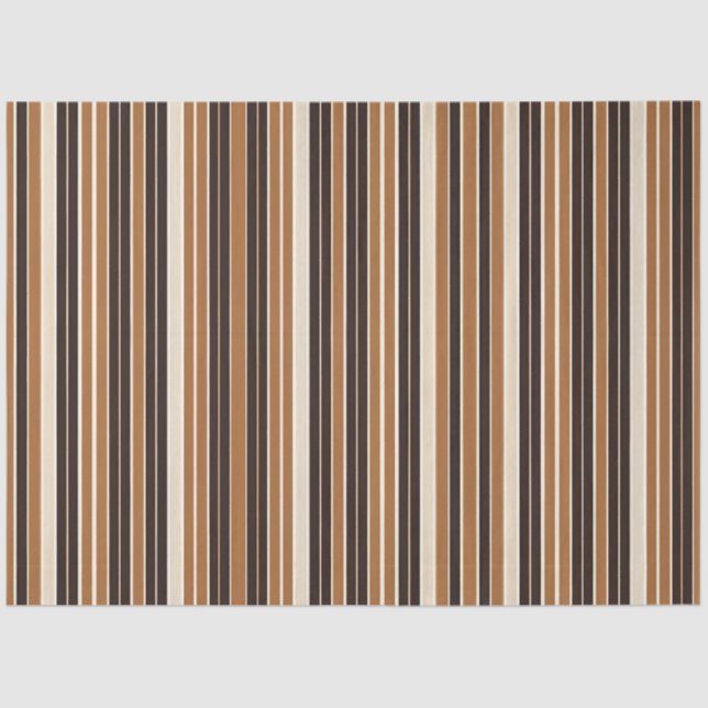 Luxury Modern Brown White Linen Texture Collection Tissue Paper (Front)