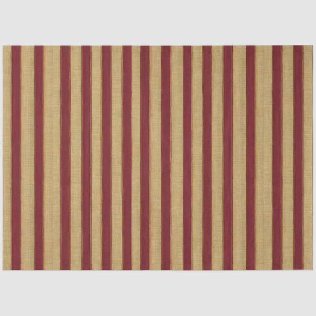 Luxury Modern Burgundy Gold Linen Collection Tissue Paper (Front)