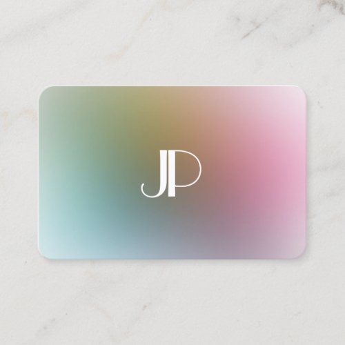 Luxury Modern Colorful Elegant Monogram Template Business Card