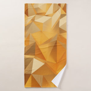 Luxury modern design gold polygon background 3d re bath towel