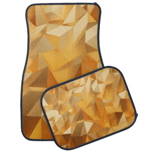 Luxury modern design gold polygon background 3d re car floor mat