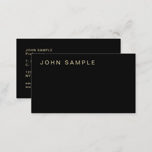 Luxury Modern Elegant Black Gold Stylish Business Card