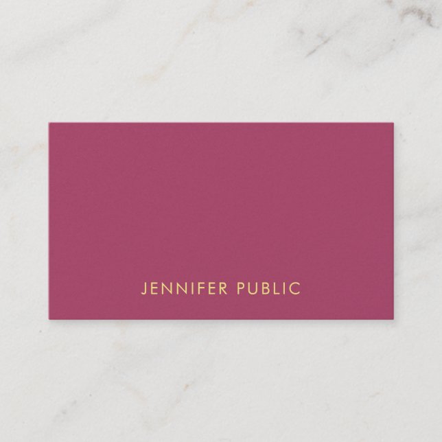 Luxury Modern Elegant Colors Simple Template Business Card (Front)