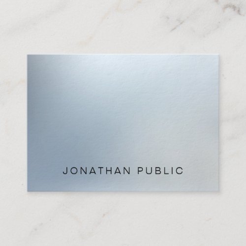 Luxury Modern Elegant Design Silver Look Plain Business Card