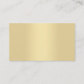 Luxury Modern Elegant Faux Gold White Professional Business Card (Back)