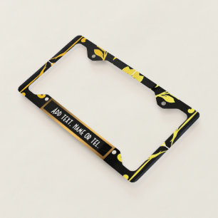 Luxury Modern Elegant Floral Collection License Plate Frame