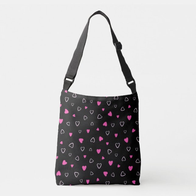 Luxury Modern Elegant Love Heart Crossbody Bag (Front)