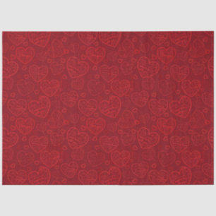 Luxury Modern Elegant Love Red Heart Tissue Paper