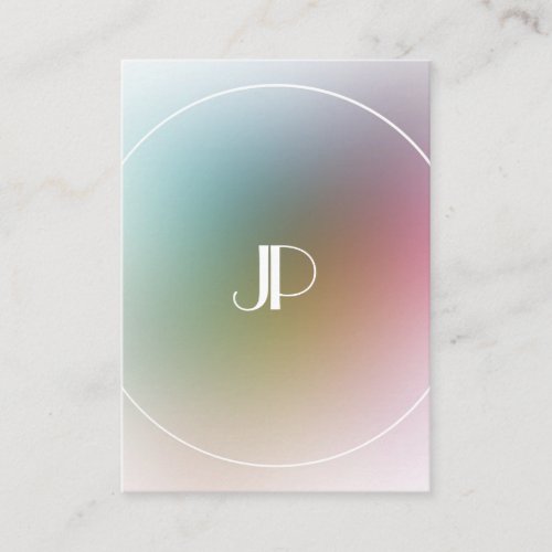 Luxury Modern Elegant Monogrammed Colorful Trendy Business Card