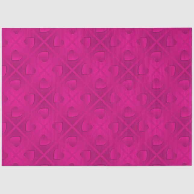 Luxury Modern Elegant Pink Heart Tissue Paper (Front)