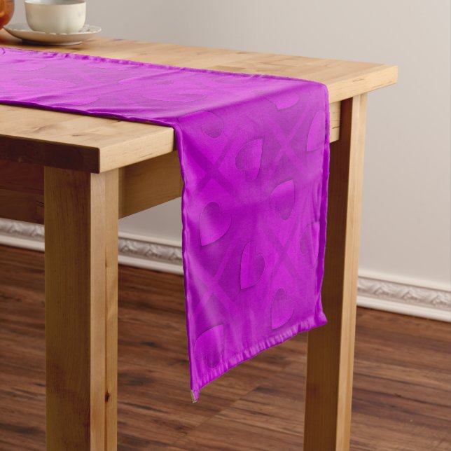 Luxury Modern Elegant Purple Heart Long Table Runner (In Situ)